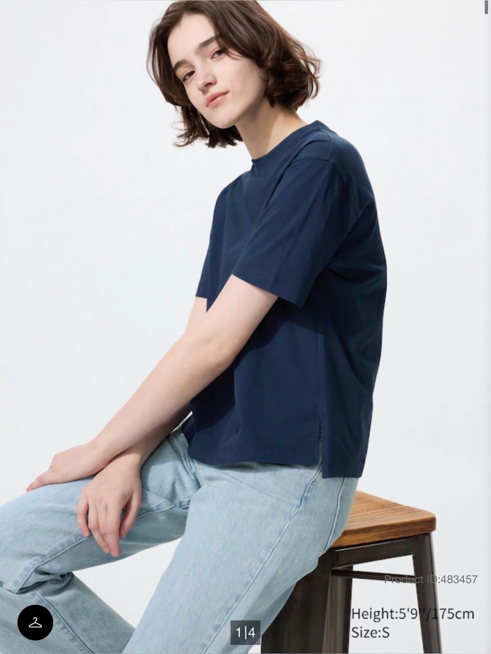 UNIQLO Women's AIRism Cotton T-Shirt Short-Sleeve Top